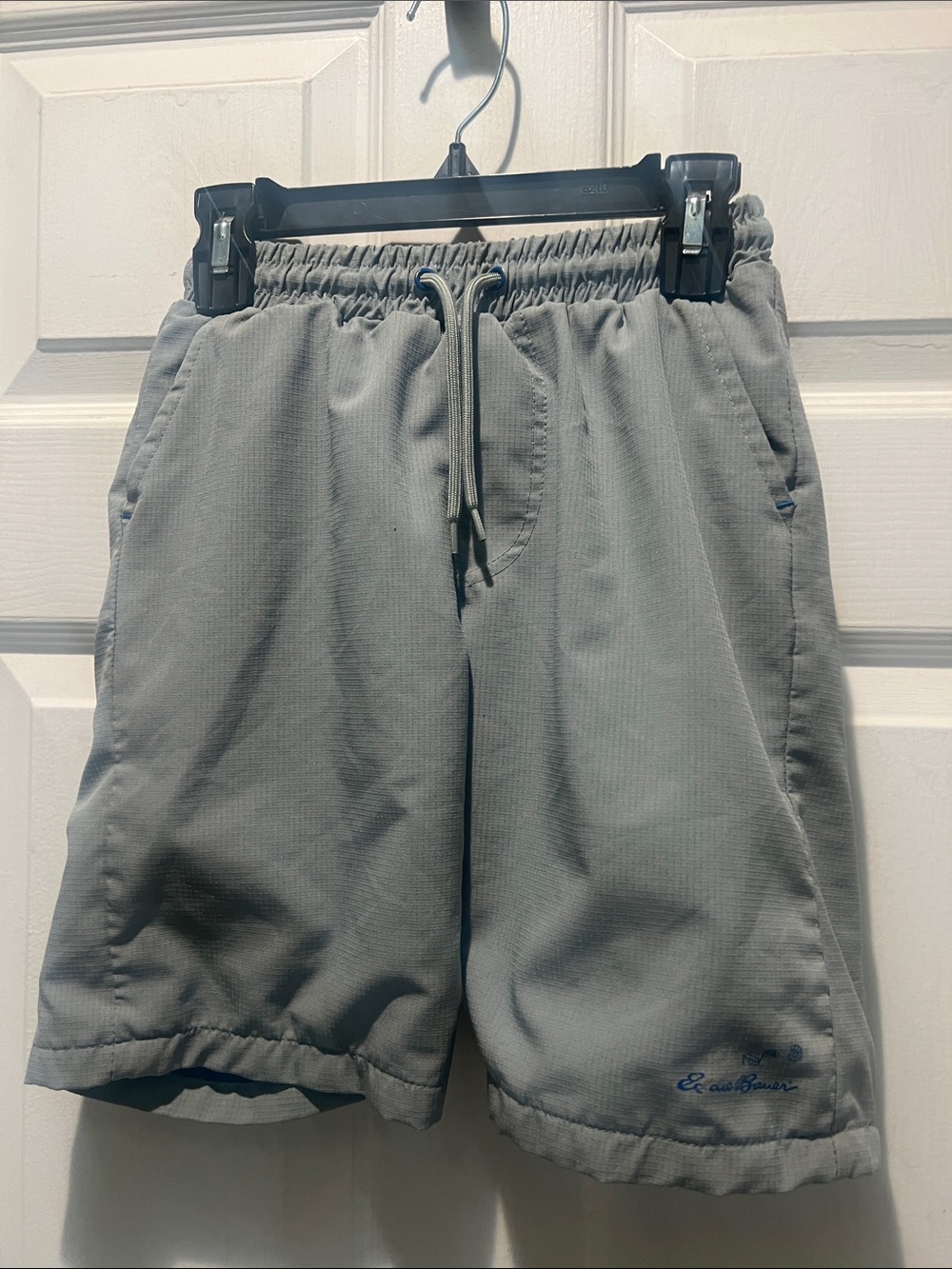 Eddie Bauer Light Gray Athletic Drawstring Shorts For Kids